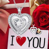 Personalized 925 Silver 1 ct Moissanite Locket That Holds Picture  Photo Heart Locket Necklace Gift for Beloved Ones Mother Women Mens