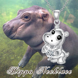 Sterling Silver Cubic Zirconia Hamster Pig Dragon Giraffe Bunny Hippo Goat Pendant Necklace