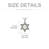 Sterling Silver Jewish Star Of David Pendant Necklace