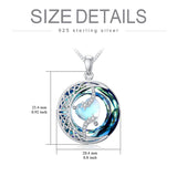 Sterling Silver Crystal Heart Birthstone Moon Star Pendant Necklace