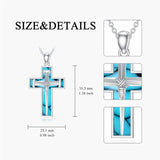 Sterling Silver 3 Nail Cross Pendant Necklace for Men