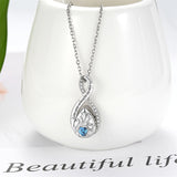 Sterling Silver Urn Necklace for Ashes infinity Cremation Jewelry for Women Ashes Keepsake Pendant Memorial Jewelry Gift