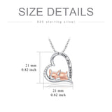 Sterling Silver Corgi Dog Pendant Necklace Engraved with I Love You Forever