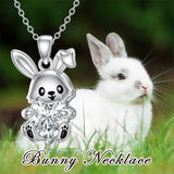 Sterling Silver Cubic Zirconia Hamster Pig Dragon Giraffe Bunny Hippo Goat Pendant Necklace