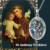 Sterling Silver St Michael St Benedict St Anthony St Jude Medal Pendant Necklace