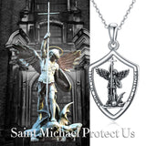 Sterling Silver Saint Christopher St Michael Saint Sebastian Amulet Pendant Necklace