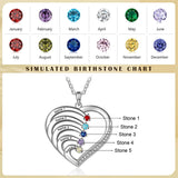 10K 14K 18K Solid Gold Personalized Engraved &Birthstone Pendant Necklace