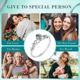 925 Sterling Silver Natural Moss Agate Ring  Green Moss Agate Ring Promise Ring Engagement Wedding Jewelry Gift for Women