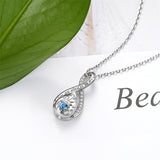 Sterling Silver Urn Necklace for Ashes infinity Cremation Jewelry for Women Ashes Keepsake Pendant Memorial Jewelry Gift