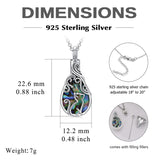 Animal Urn Necklace For Ashes 925 Silver Cat Cremation Necklace Teardrop Urn Holder Necklaces For Women Memorial Jewelry