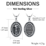 Sterling Silver Saint Christopher St Michael Saint Sebastian Amulet Pendant Necklace