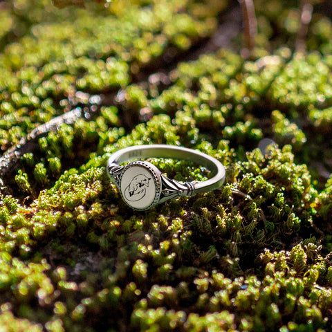 Sterling Silver Fox Animal Ring