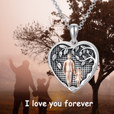 Father Daughter Locket Necklace S925 Sterling Silver Daughter Gifts from Dad