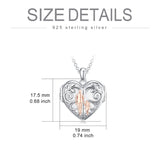 Father Daughter Locket Necklace S925 Sterling Silver Daughter Gifts from Dad