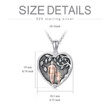 Father Daughter Locket Necklace S925 Sterling Silver Daughter Gifts from Dad