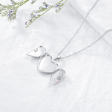 Father Daughter Locket Necklace S925 Sterling Silver Daughter Gifts from Dad