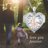 Father Daughter Locket Necklace S925 Sterling Silver Daughter Gifts from Dad